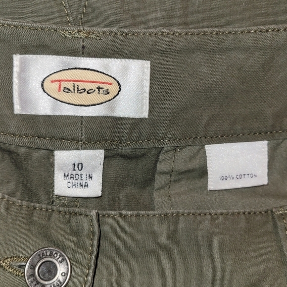 Talbots Olive Green A-line Neutral Casual Skirt Knee Length Women's Sz 10 - Picture 4 of 7